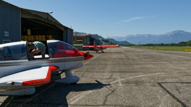 Carcassonne airport runway illustrative