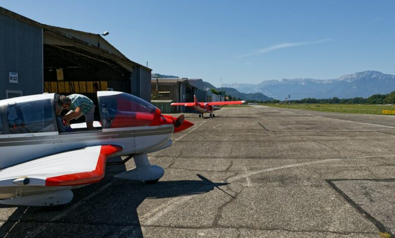 Carcassonne airport runway illustrative