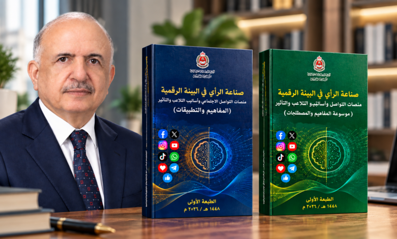 كتاب صناعة الرأي في البيئة الرقمية بجزأيه مع المؤلف الأستاذ الدكتور جاسم محمد الشيخ جابر
