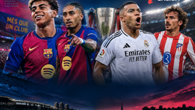 برشلونة وريال مدريد وأتلتيكو مدريد في تصميم يورو تايمز عن الدوري الإسباني