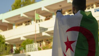 العلم الجزائري - صورة أرشيفية توضيحية لخبر إعلان توقيف 61 مواطنًا مغربيًا