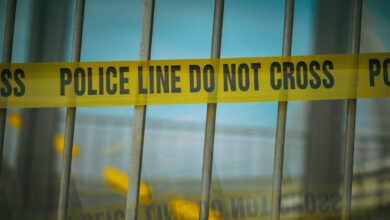 شريط أمني في صورة توضيحية لتحقيق في جريمة قتل قرب بوردو، وليست من موقع الحادث