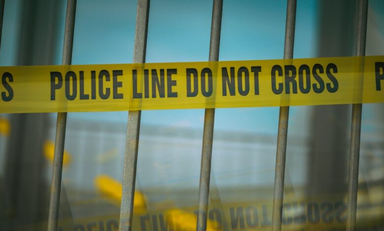 شريط أمني في صورة توضيحية لتحقيق في جريمة قتل قرب بوردو، وليست من موقع الحادث