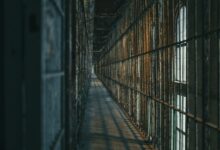 Prison corridor stock photograph illustrating Norwegian prison officer training