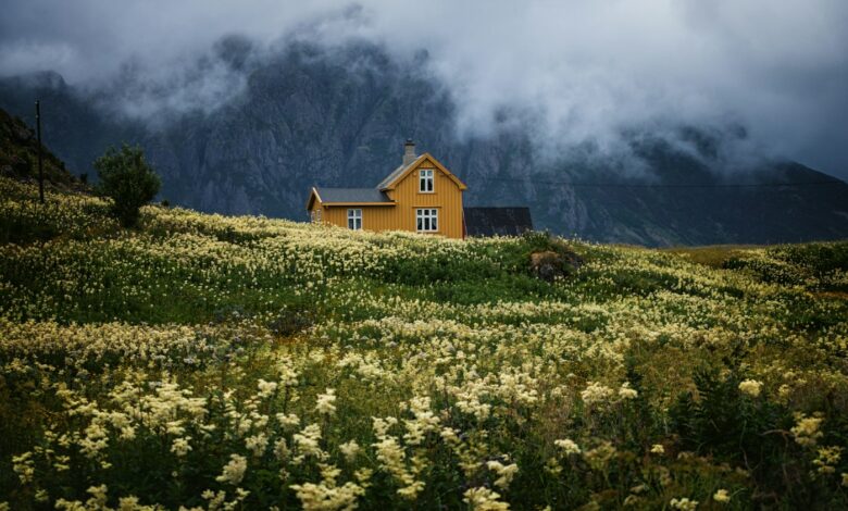 Norwegian rural cabin illustrative image; not the cabins affected by the fire
