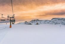 منتجع تزلج شتوي - صورة توضيحية