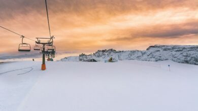 منتجع تزلج شتوي - صورة توضيحية