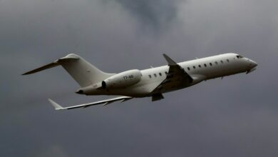 طائرة بومباردييه Global 6000 من الطراز الذي تستند إليه GlobalEye، صورة توضيحية وليست الطائرة السويدية المكشوف عنها